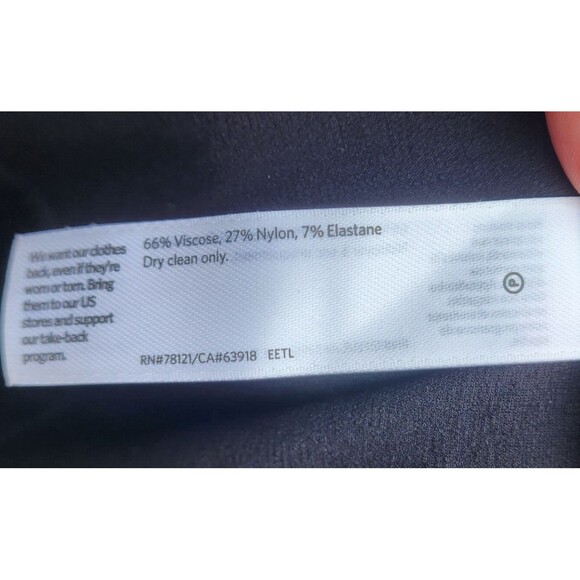 Eileen Fisher Washable Stretch Crepe Long Jacket Open Shawl Cardigan Sz M Black - Picture 9 of 9